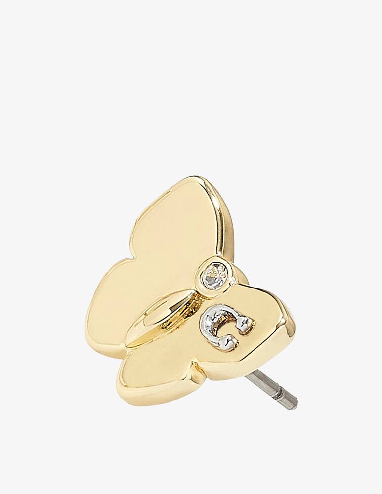 rinascente COACH Signature butterfly stud earrings