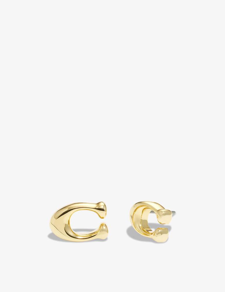rinascente COACH Signature c stud earrings
