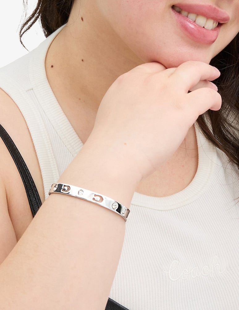 rinascente COACH Signature stone bangle bracelet