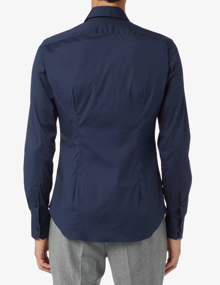 rinascente Xacus Stretch popeline slim shirt - Blue