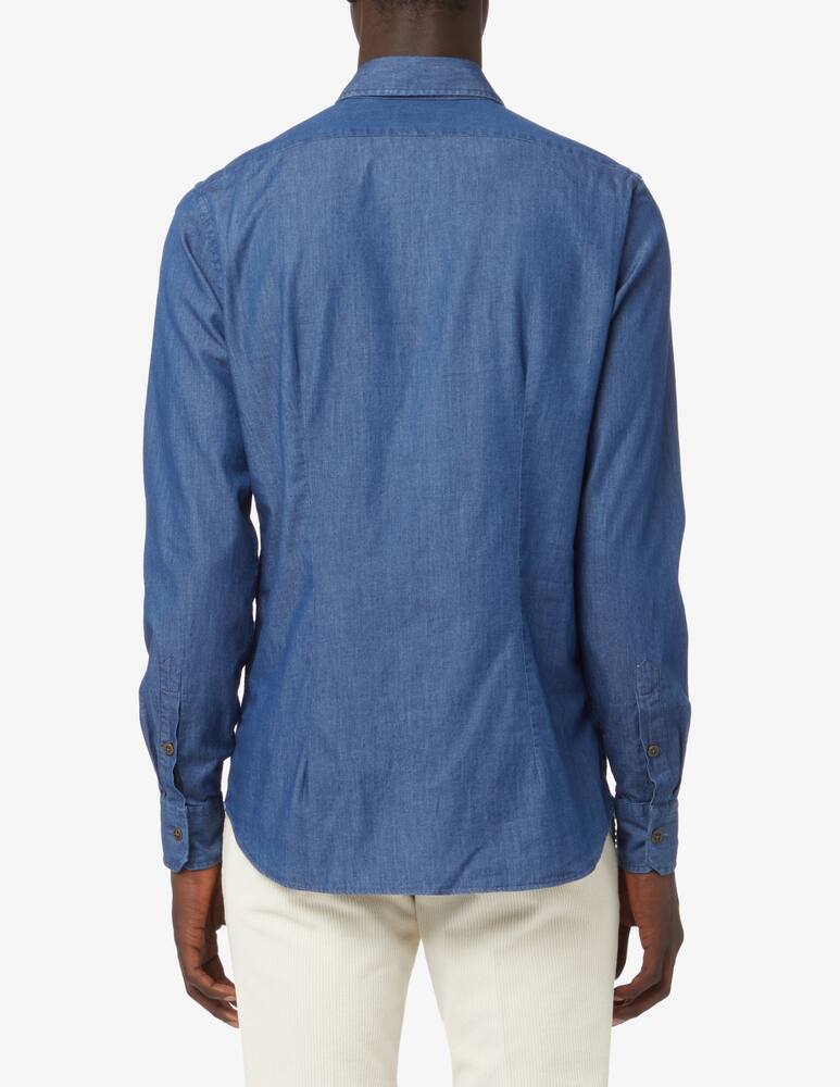 rinascente Xacus Washed denim tailored shirt - Blue