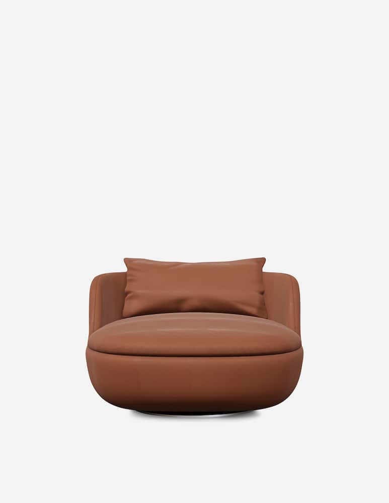 Moooi Poltrona Bart Girevole Con Pelle Spectrum - immagine 1 Moooi Poltrona Bart Girevole Con Pelle Spectrum - immagine 1