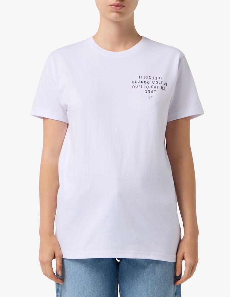 rinascente Linea Daria "Ti ricordi quando volevi quello che hai ora?" t-shirt