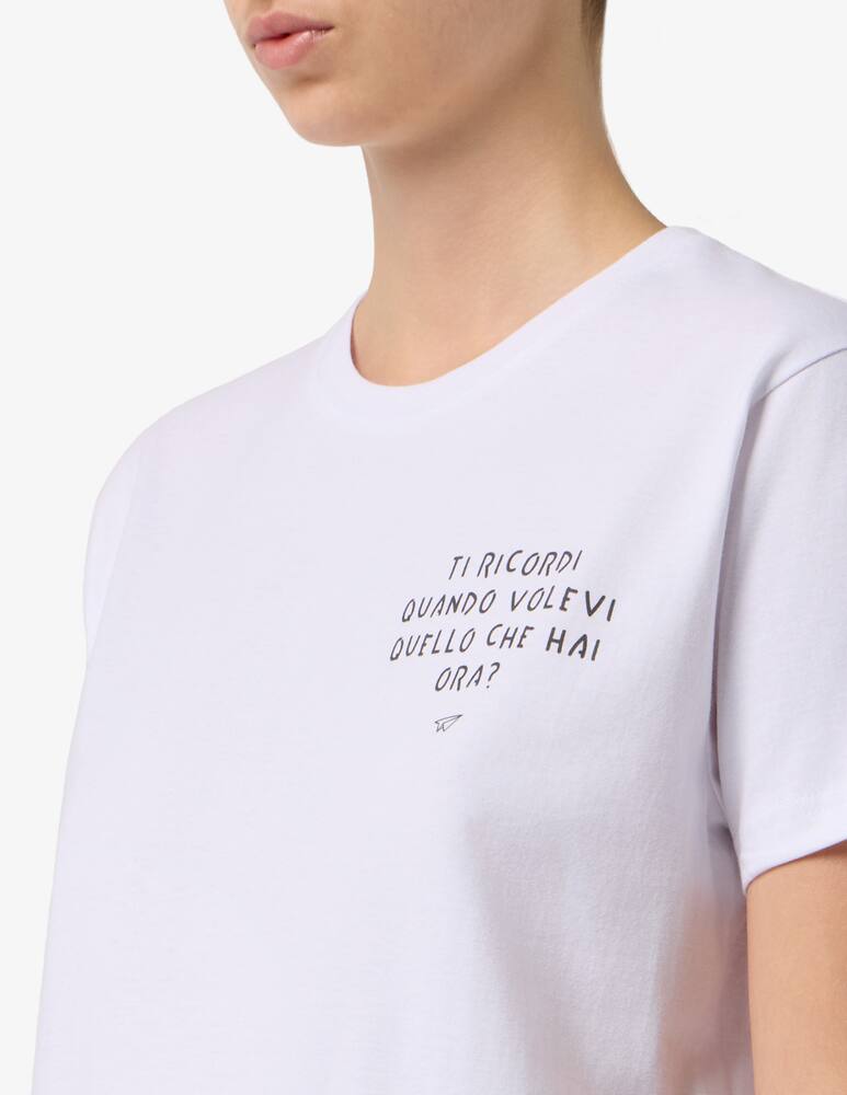 rinascente Linea Daria "Ti ricordi quando volevi quello che hai ora?" t-shirt