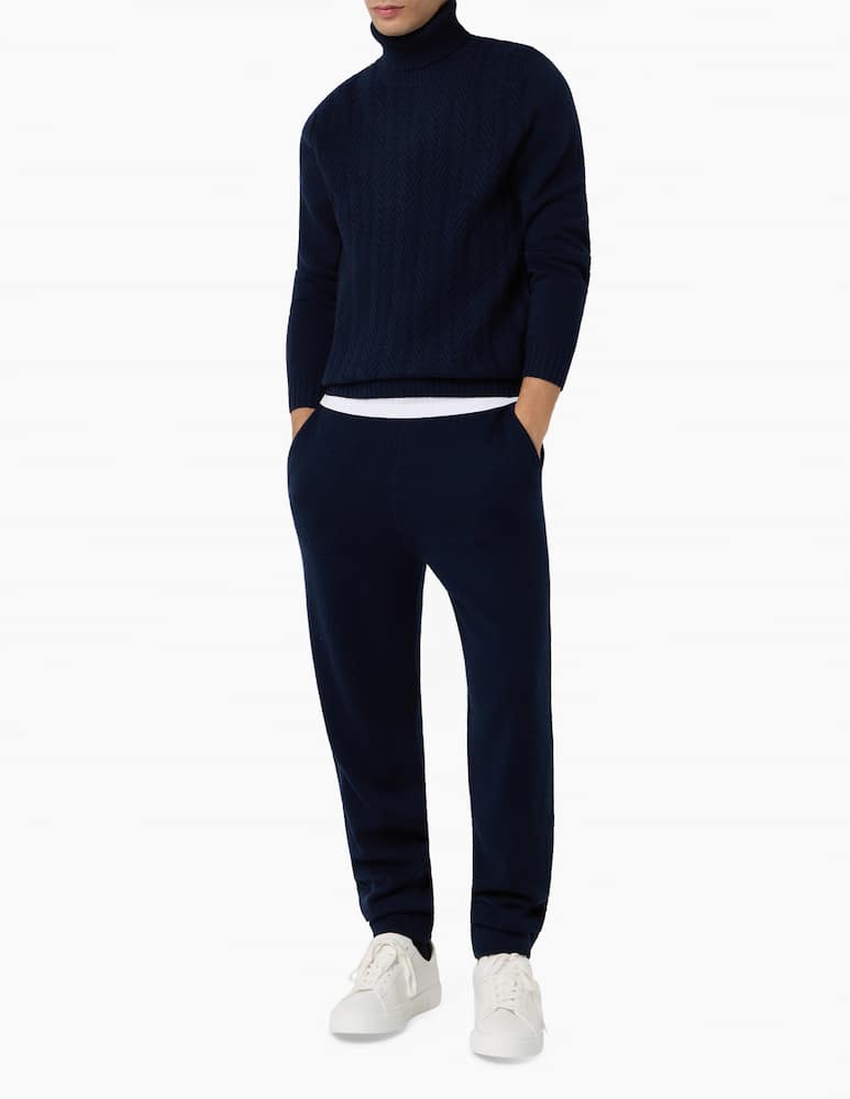 rinascente Pure Cashmere Dolcevita chevron in cachemire