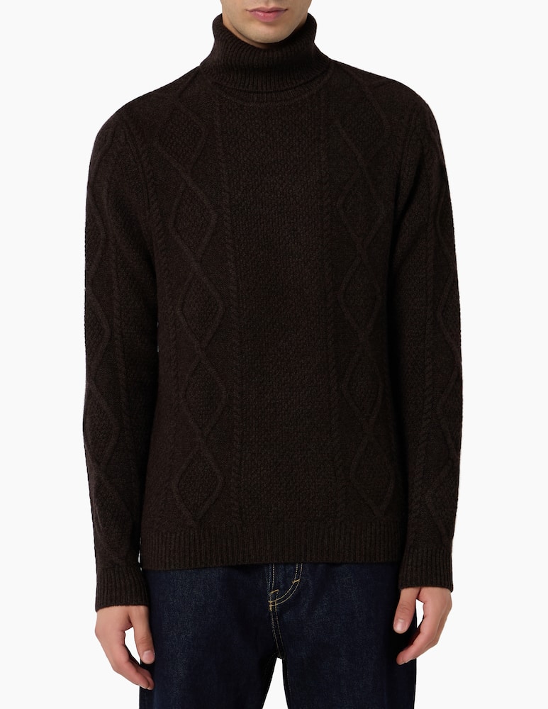 Pure Cashmere Cable-knit turtleneck jumper - picture 1 Pure Cashmere Cable-knit turtleneck jumper - picture 1