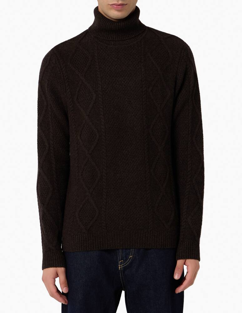 rinascente Pure Cashmere Cable-knit turtleneck jumper