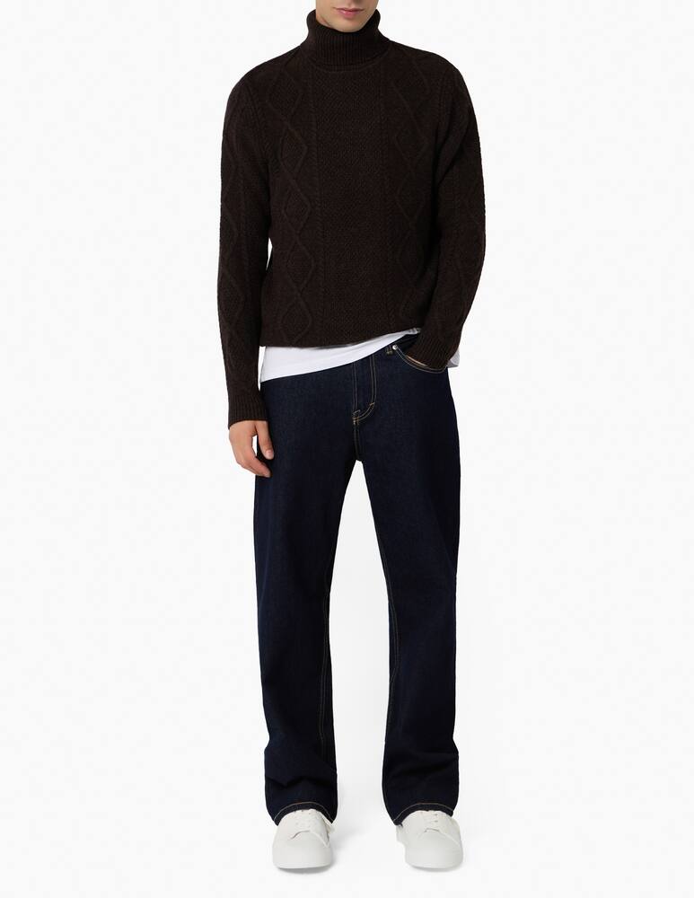 rinascente Pure Cashmere Cable-knit turtleneck jumper