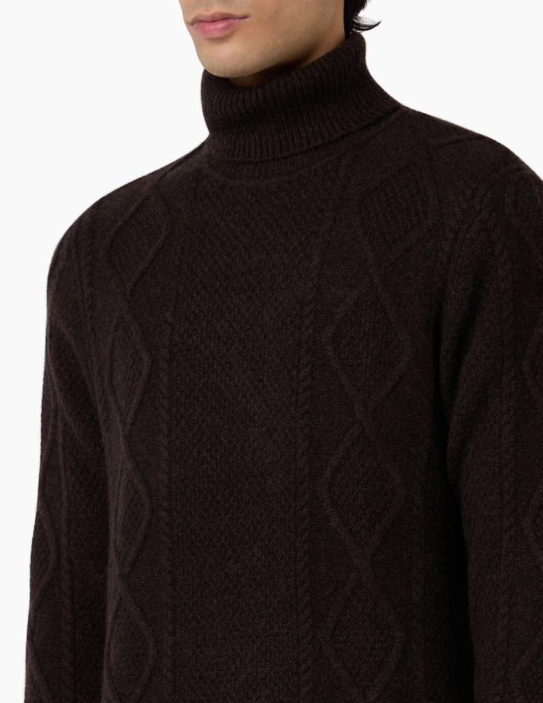 Pure Cashmere Cable-knit turtleneck jumper - picture 4 Pure Cashmere Cable-knit turtleneck jumper - picture 4
