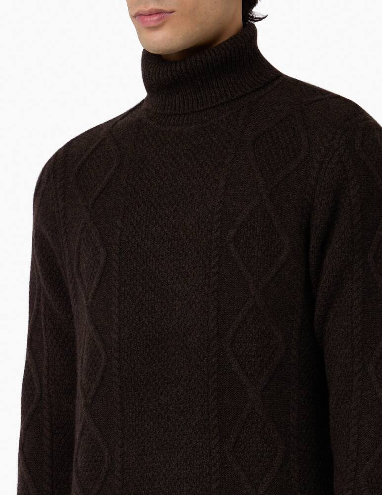 rinascente Pure Cashmere Cable-knit turtleneck jumper