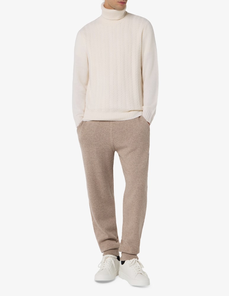 rinascente Pure Cashmere Dolcevita chevron in cachemire