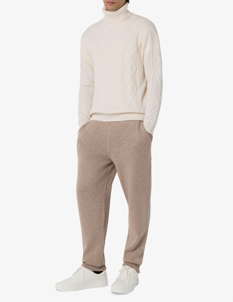 rinascente Pure Cashmere Dolcevita in cachemire con fantasia