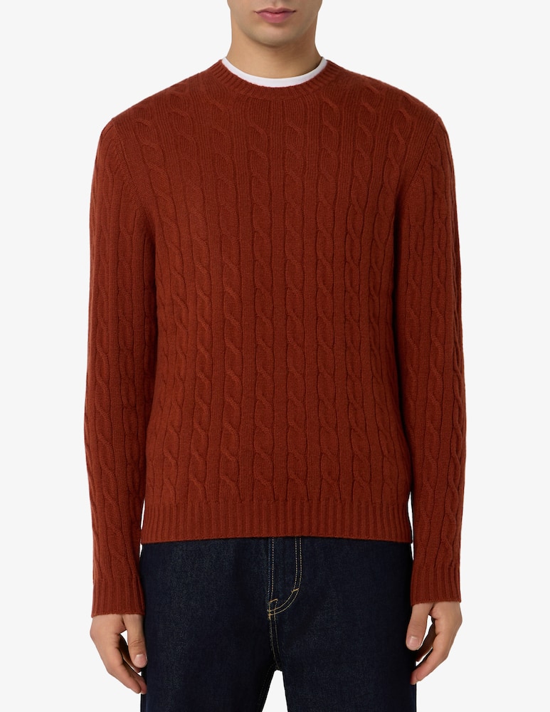 rinascente Pure Cashmere Costa treccia crewneck jumper