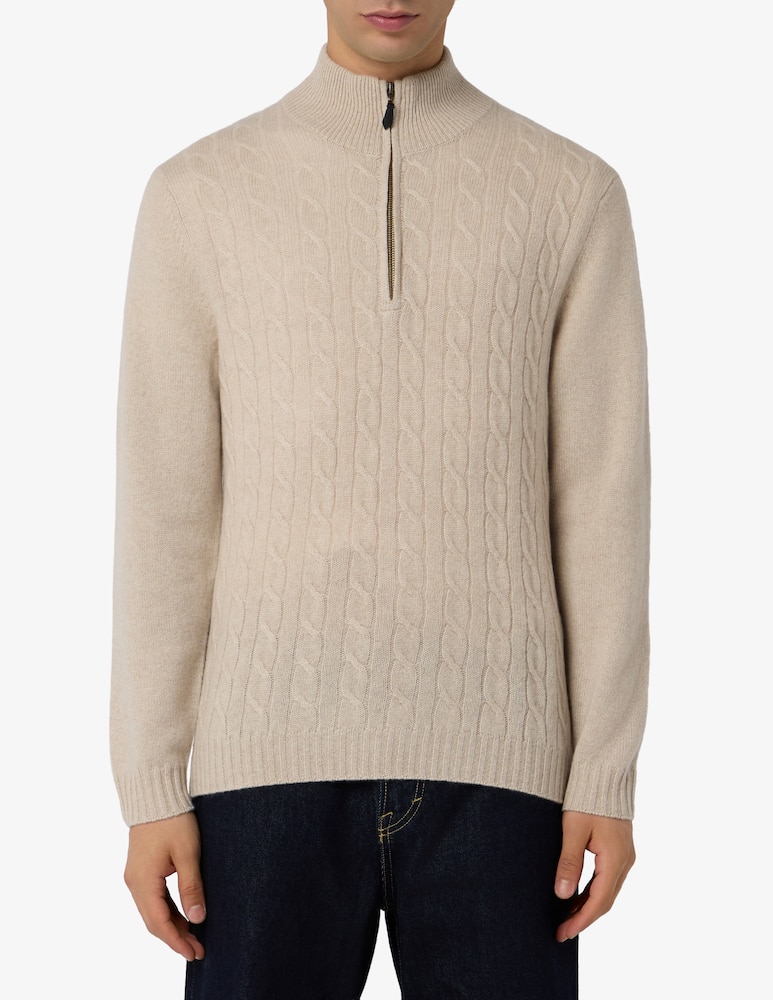 rinascente Pure Cashmere Zip neck cashmere jumper