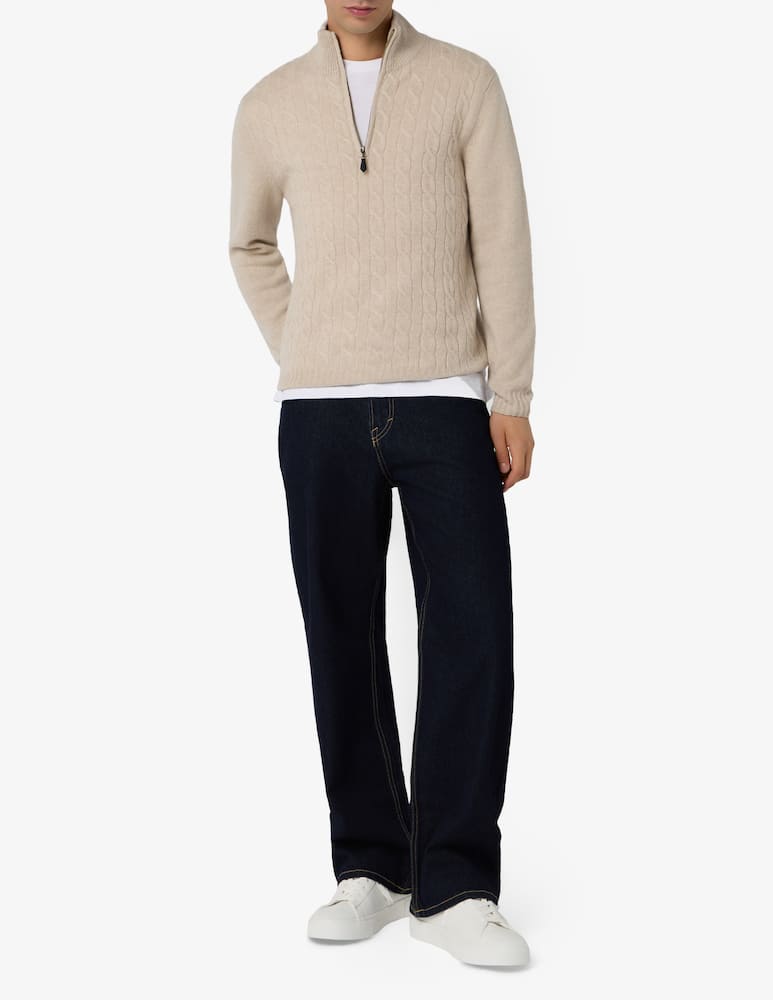 rinascente Pure Cashmere Zip neck cashmere jumper