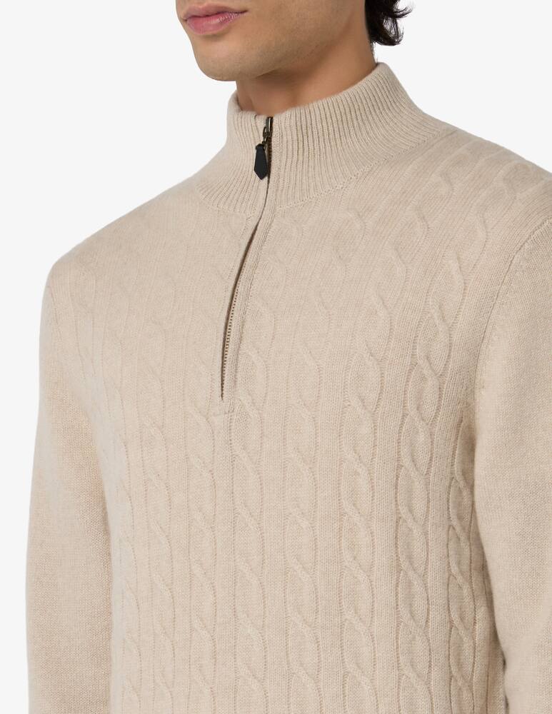 rinascente Pure Cashmere Zip neck cashmere jumper