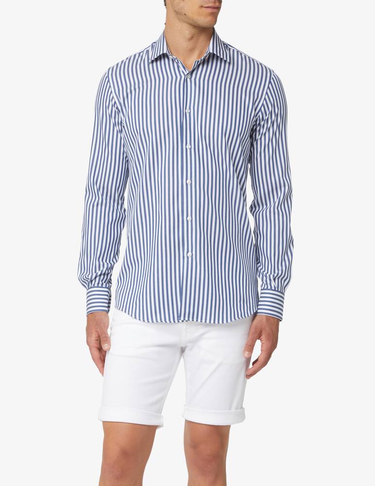Sartoria Italiana Large stripes shirt - blue - picture 1 Sartoria Italiana Large stripes shirt - blue - picture 1