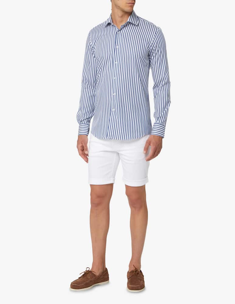 rinascente Sartoria Italiana Camicia riga larga - blu