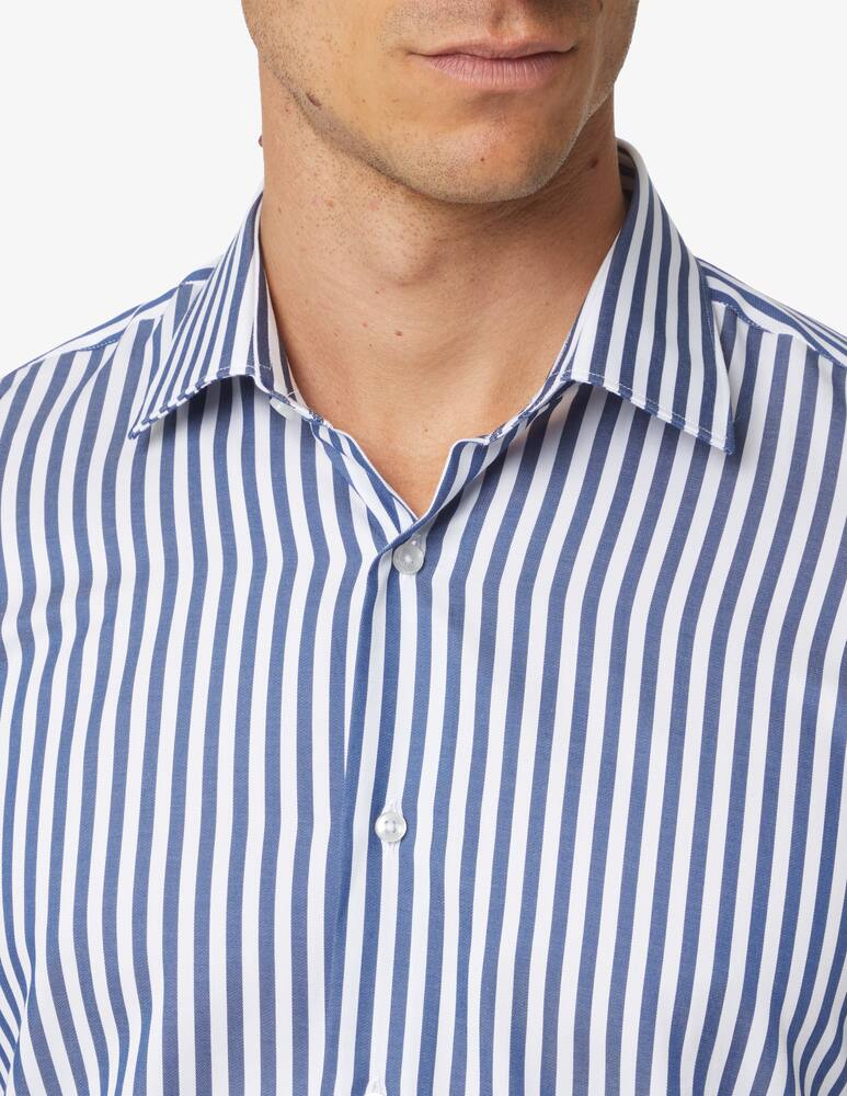 Sartoria Italiana Large stripes shirt - blue - picture 4 Sartoria Italiana Large stripes shirt - blue - picture 4