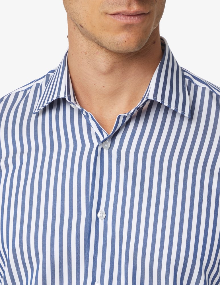 rinascente Sartoria Italiana Camicia riga larga - blu