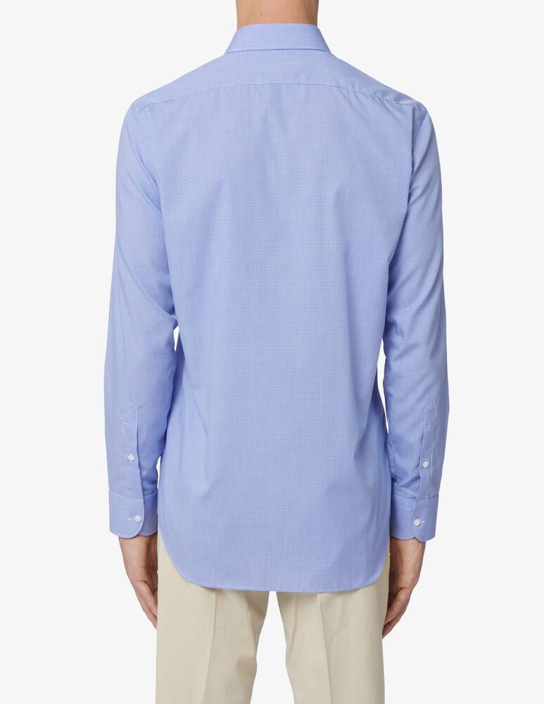rinascente Sartoria Italiana Camicia microquadro regular - blu