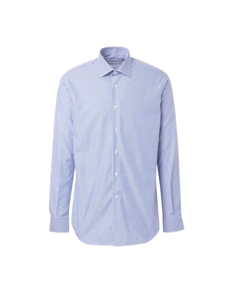 rinascente Sartoria Italiana Double twisted striped regular shirt - blue