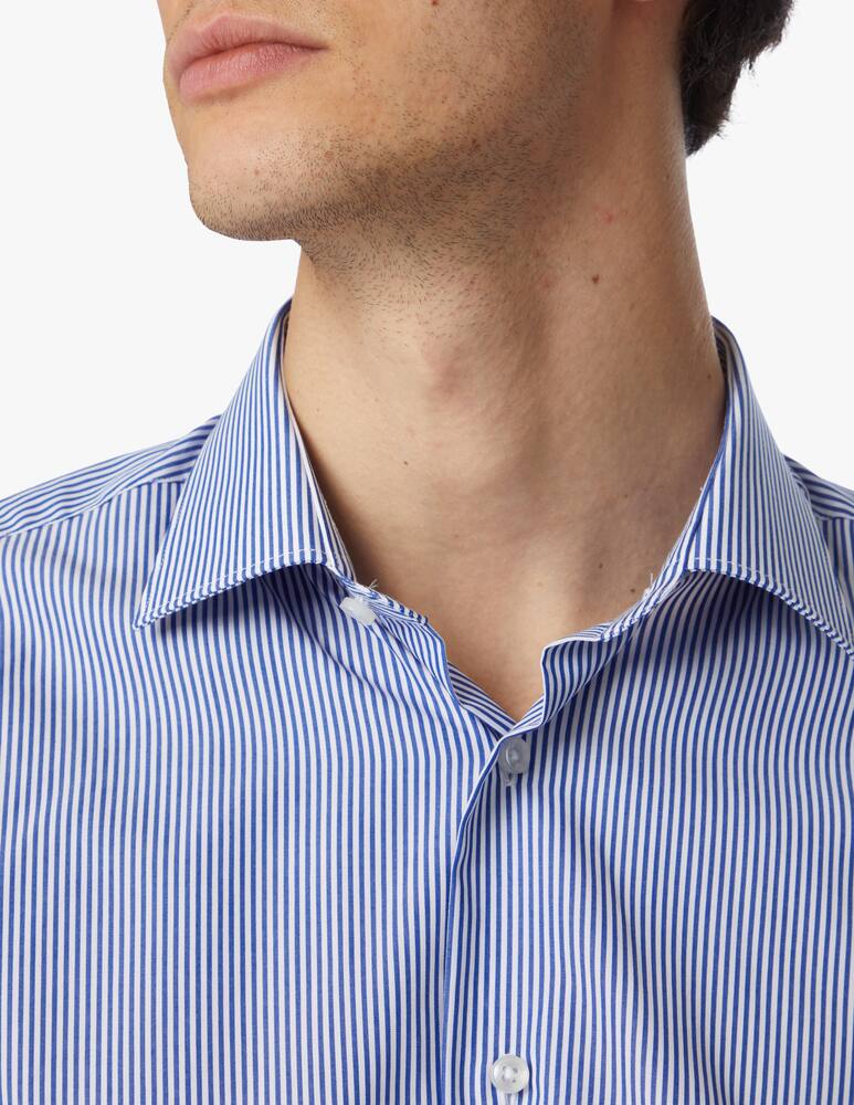 rinascente Sartoria Italiana Double twisted striped regular shirt - blue