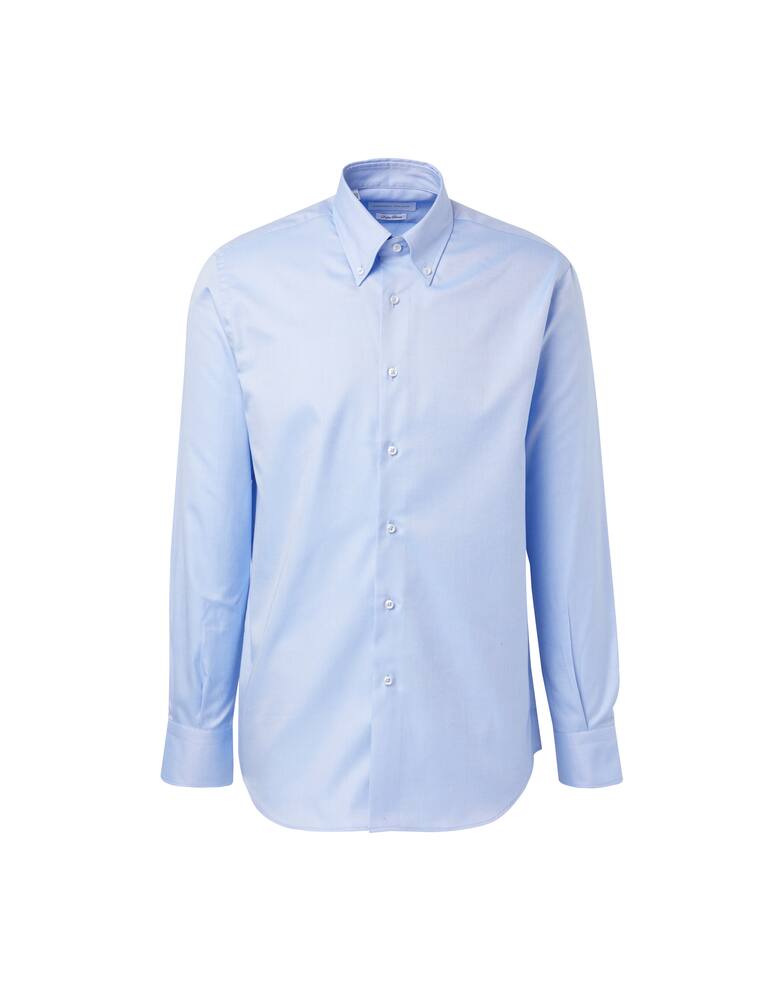 rinascente Sartoria Italiana Double twisted oxford regular shirt - light blue