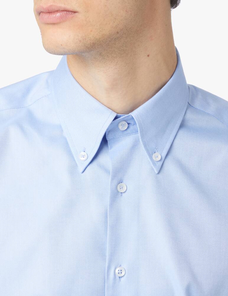 rinascente Sartoria Italiana Double twisted oxford regular shirt - light blue