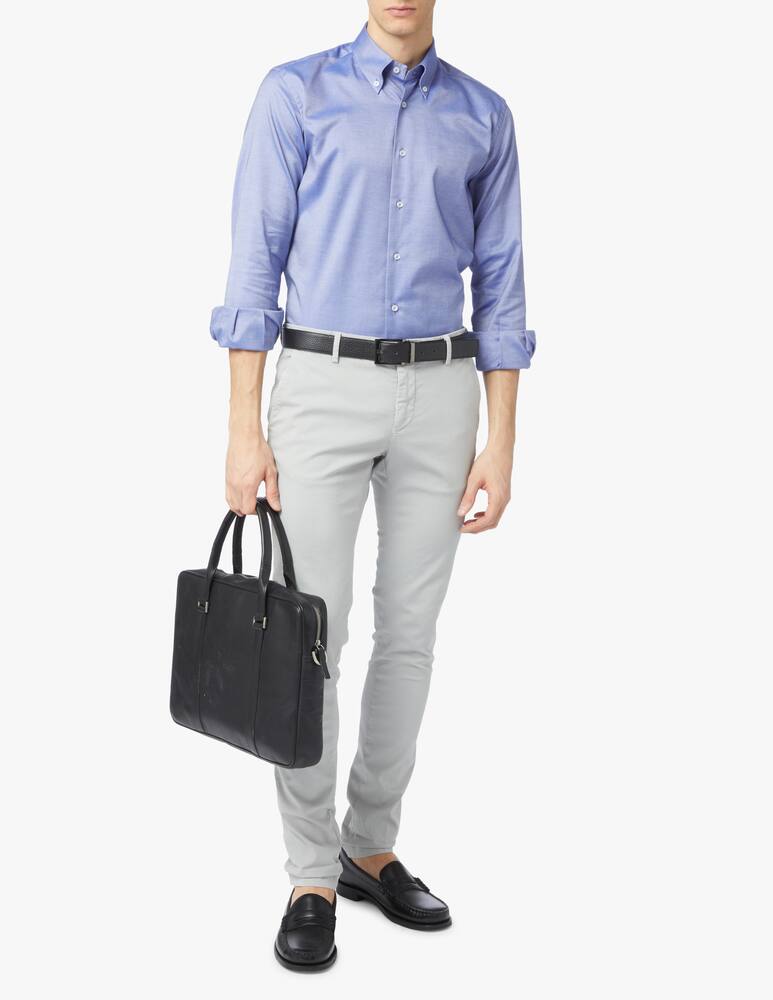 rinascente Sartoria Italiana Double twisted oxford regular shirt - blue