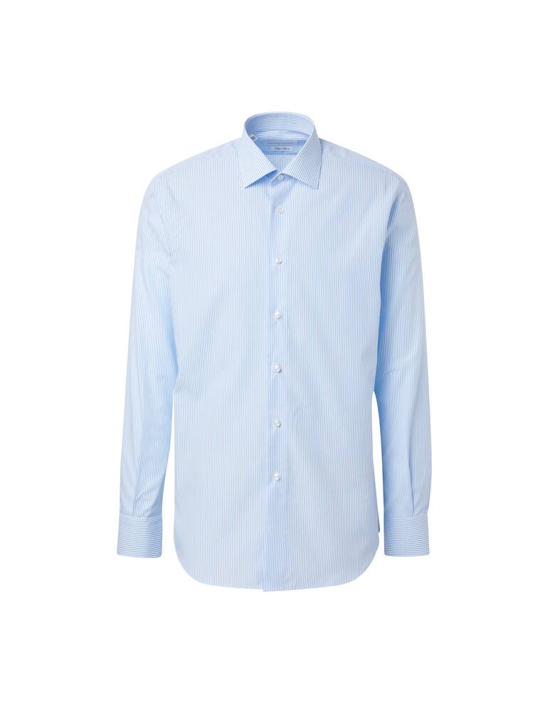 rinascente Sartoria Italiana Double twisted striped regular shirt - light blue