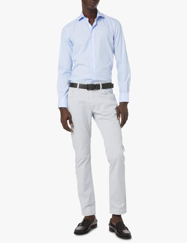 rinascente Sartoria Italiana Microstripes regular shirt - light blue