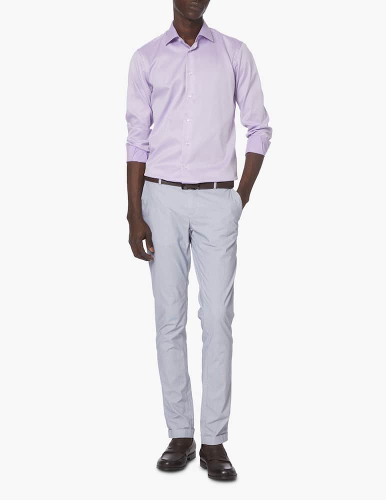 rinascente Sartoria Italiana Camicia doppio ritorto pint point modern - viola