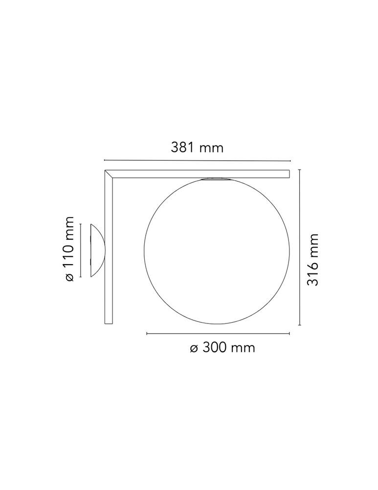 rinascente Flos IC C/W2 Lampada Da Soffitto E Parete - Oro