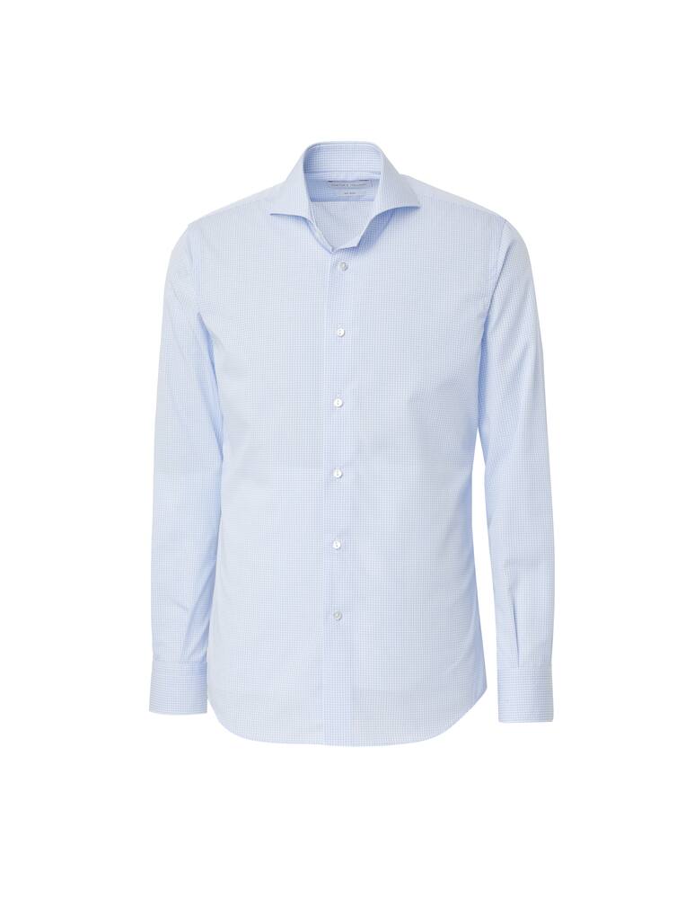 rinascente Sartoria Italiana Camicia quadro modern francese - azzurro