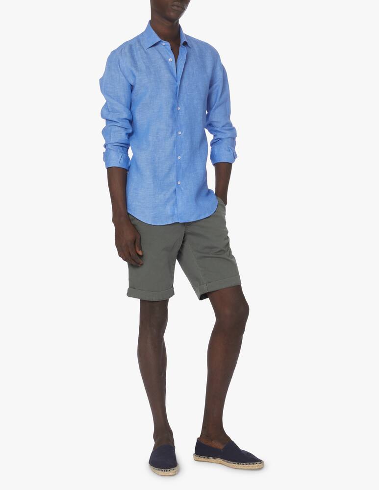 rinascente Sartoria Italiana Modern linen shirt - blue
