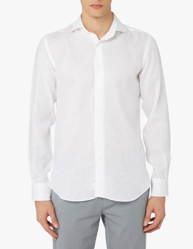 Delsiena Camicia lino delave modern - bianco - immagine 1 Delsiena Camicia lino delave modern - bianco - immagine 1