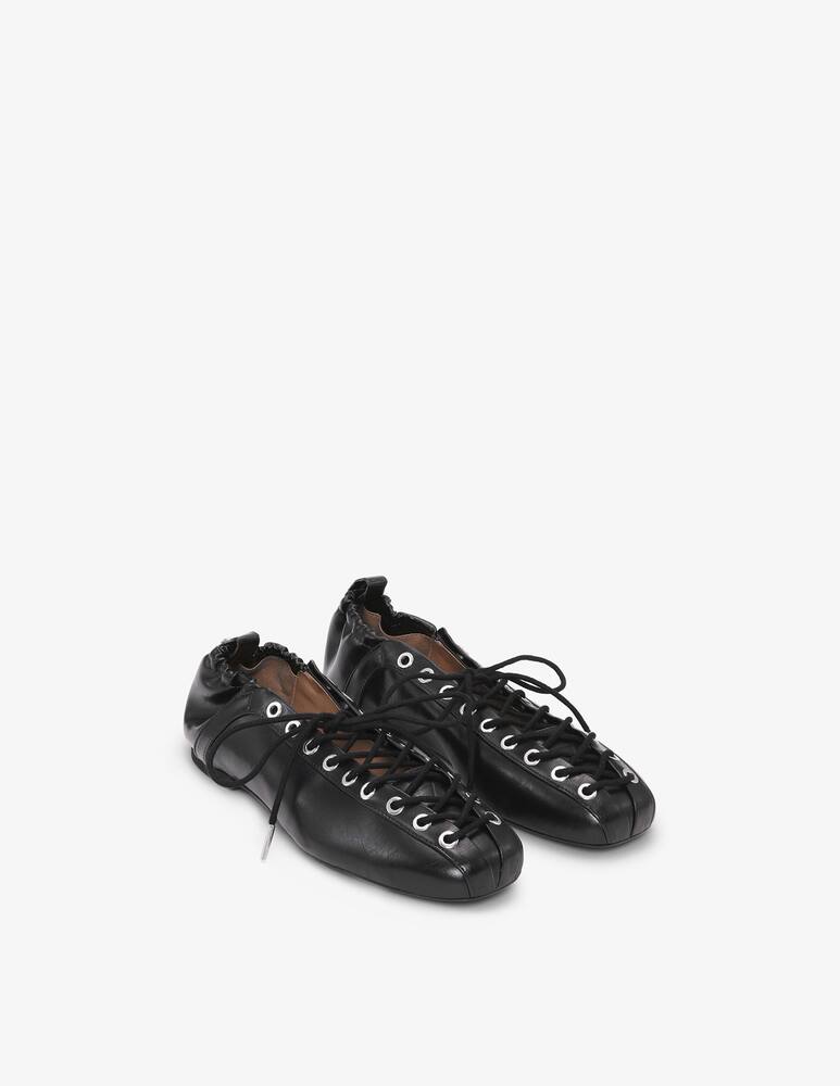 rinascente Ganni Eyelet lace-up ballerina flats