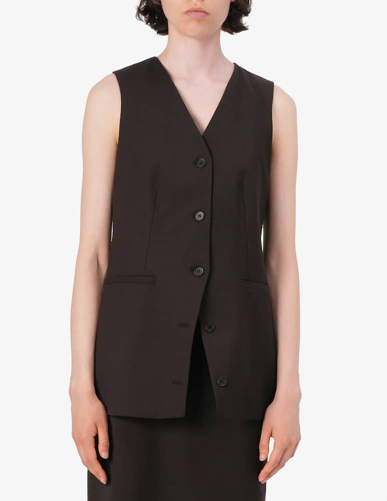 rinascente 24.7 Studio Gilet lungo in misto lana