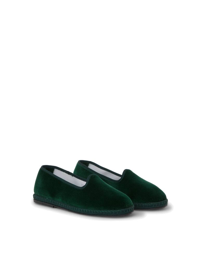 rinascente Papusse Verde velvet friulane shoes