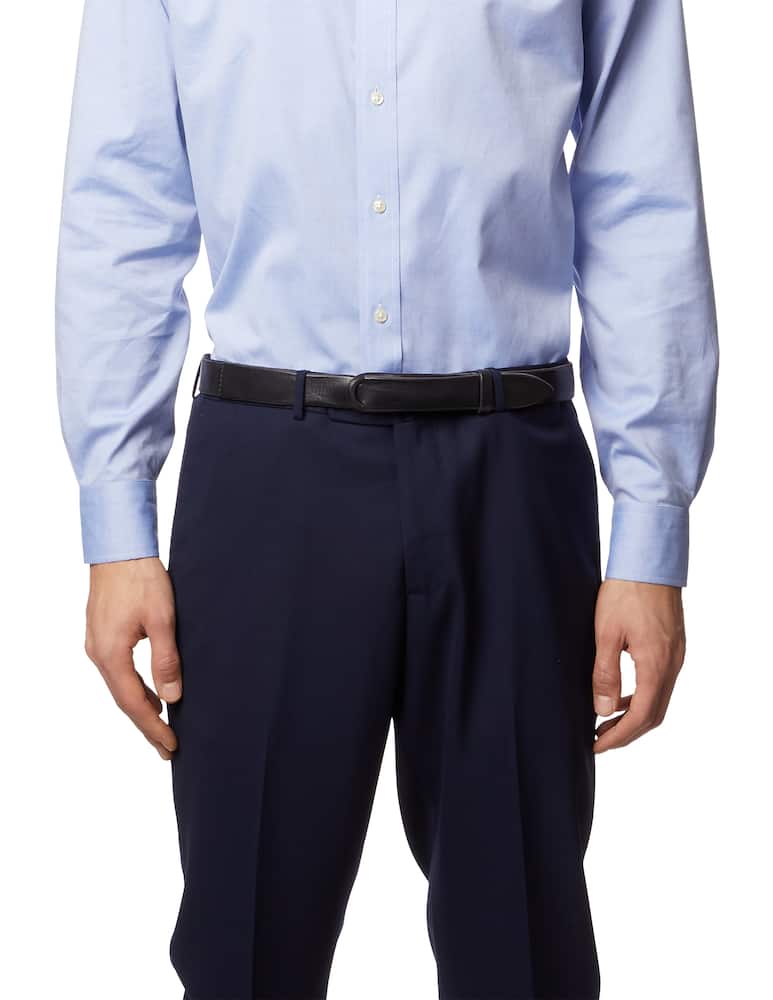 rinascente Orciani Cintura Nobuckle Bull in pelle e tessuto 