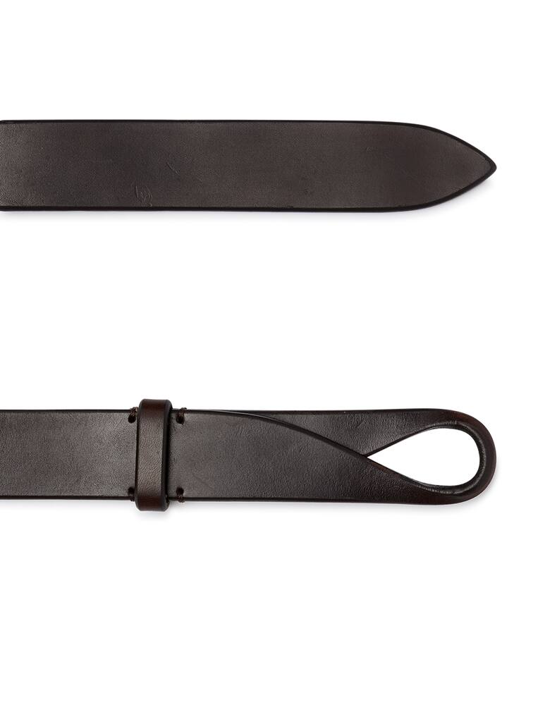 rinascente Orciani Cintura Nobuckle Bull in pelle e tessuto 