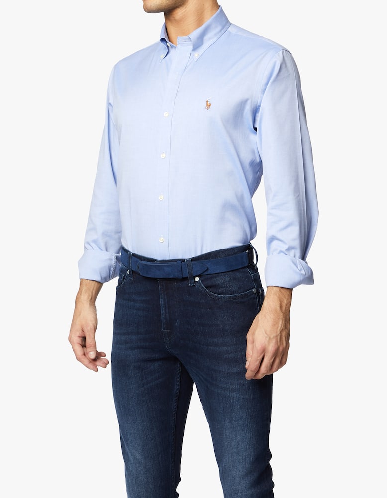 rinascente Orciani Cintura nobuckle in suede in pelle - blu