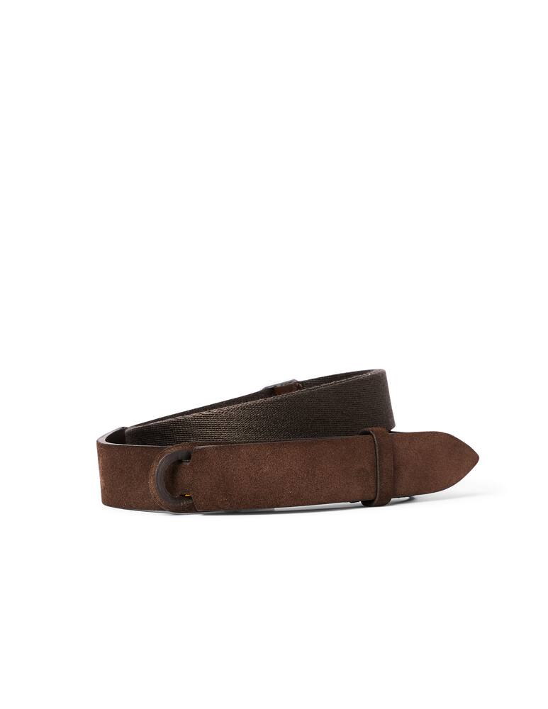 rinascente Orciani Suede Nobuckle belt - brown