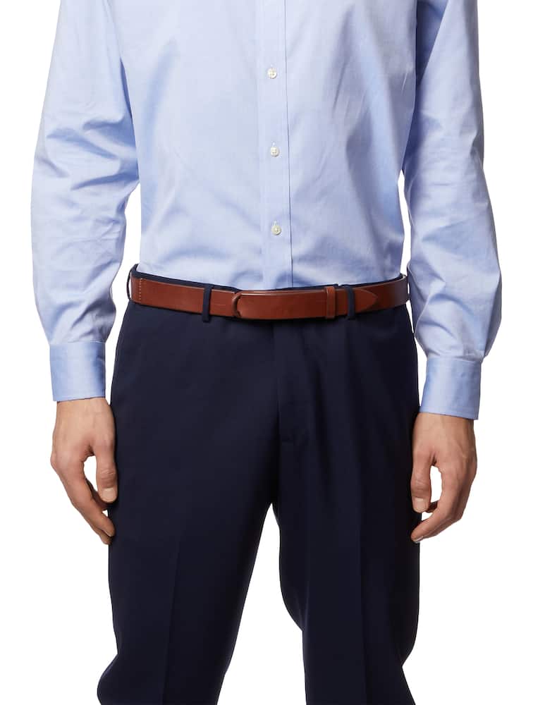 rinascente Orciani Dive leather Nobuckle belt 