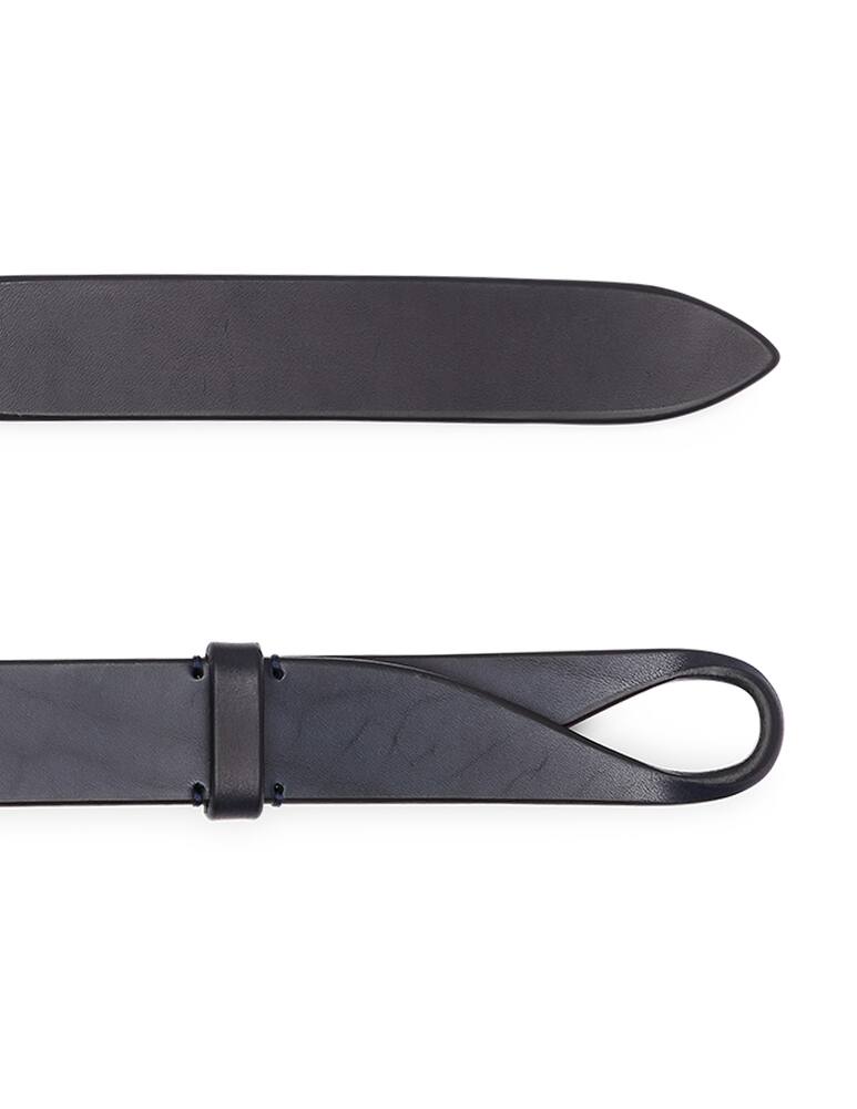 rinascente Orciani Cintura Nobuckle Bull in pelle e tessuto 