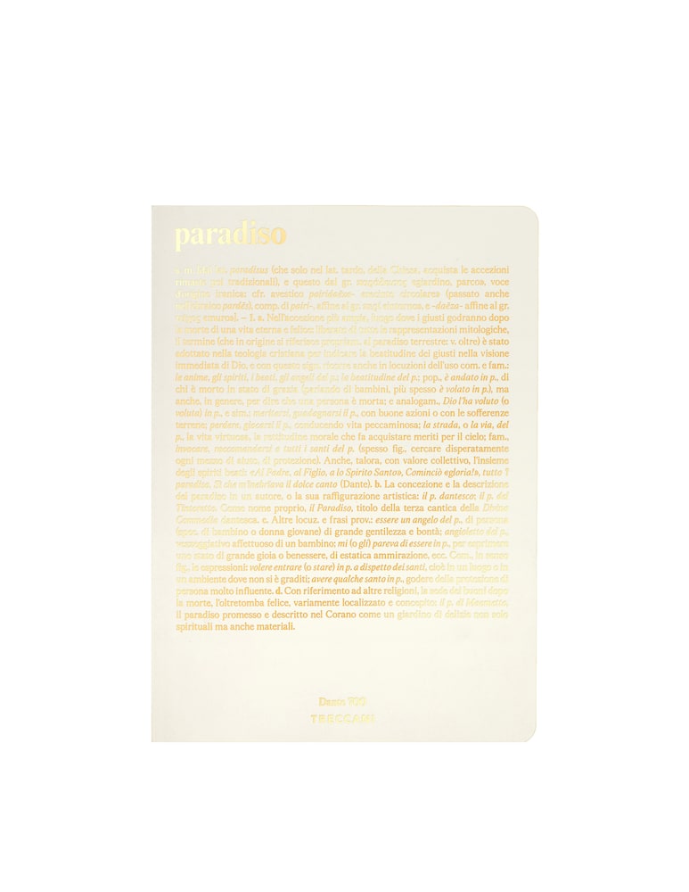 rinascente Treccani Dante 700 Paradiso Lined Notebook - Gold
