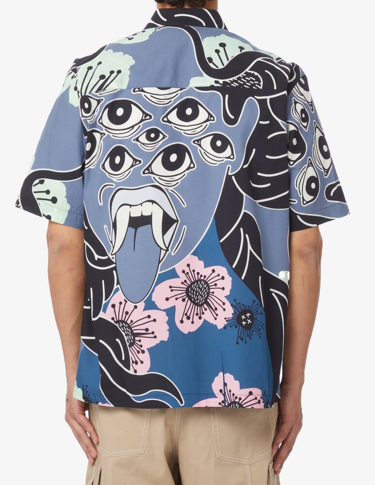 rinascente Dhruv Kapoor Mask blue short sleeve shirt