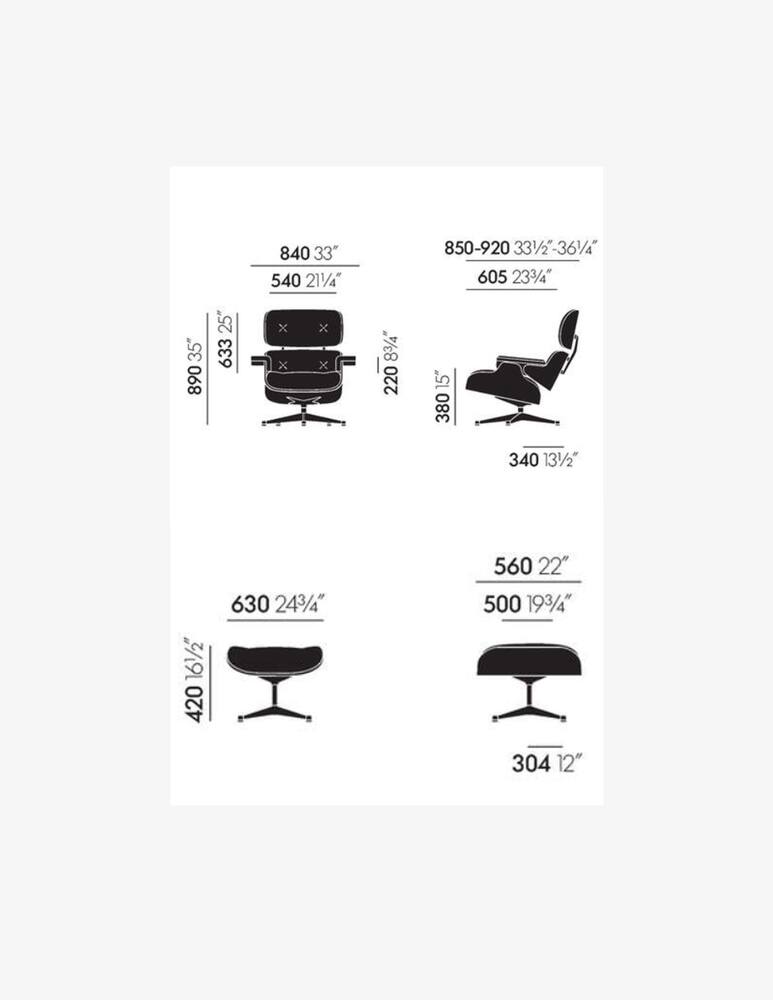 rinascente Vitra Lounge Chair & Ottoman