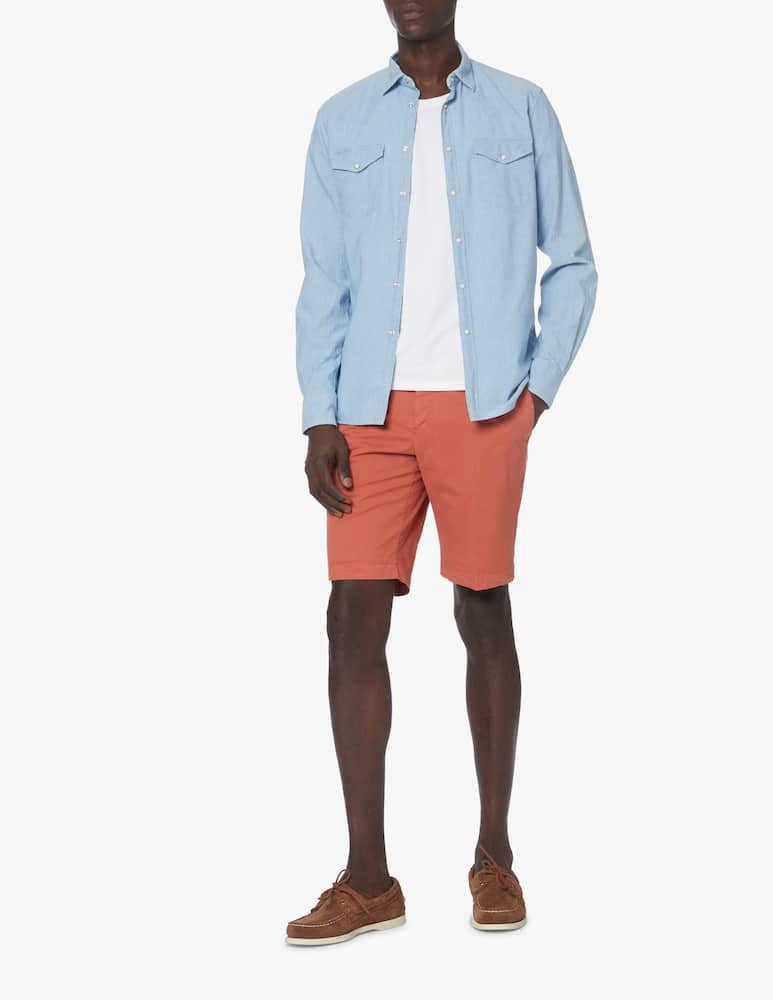 rinascente Xacus Chambray texana shirt - light blue